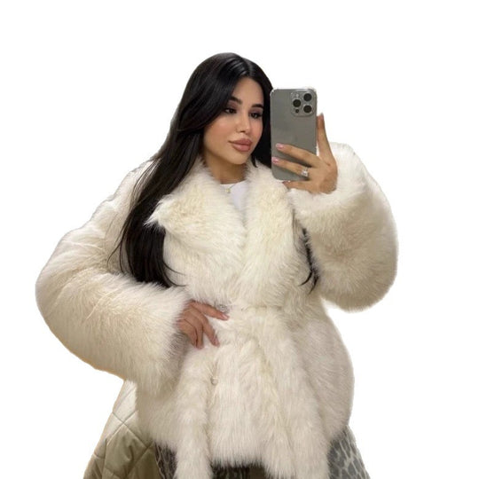 Damen Eleganter Trend-Faux-Fur-Bolero EB