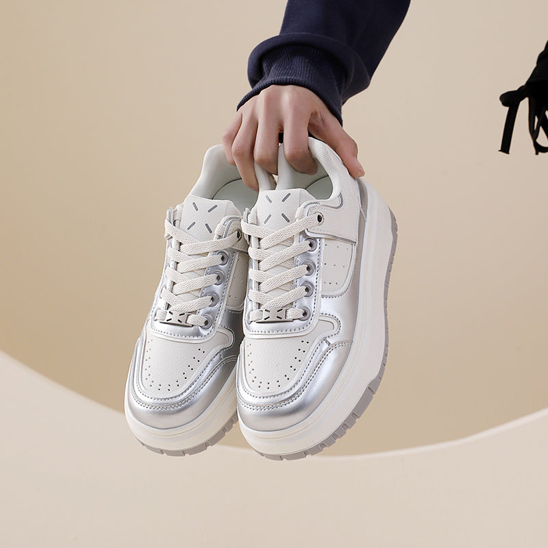 Damen modische Sneakers mit hohem Plateau und atmungsaktivem Design EB