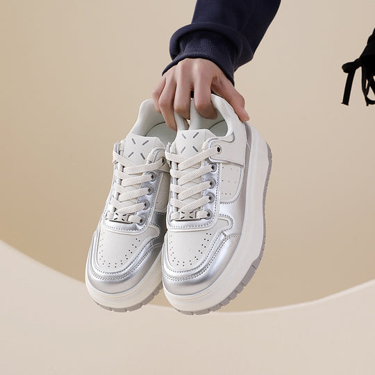 Damen modische Sneakers mit hohem Plateau und atmungsaktivem Design EB