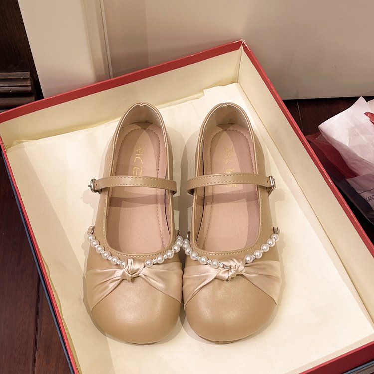 Damen Ballerinas mit Perlenakzent und verstellbarem Riemen EB