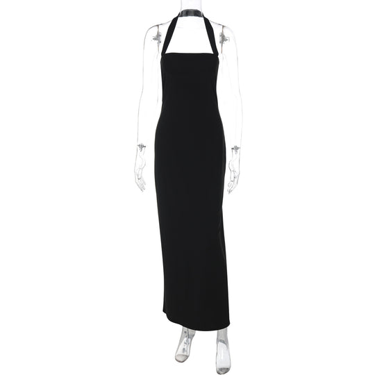 Damen Elegantes Maxikleid mit Halterneck und figurbetontem Schnitt EB
