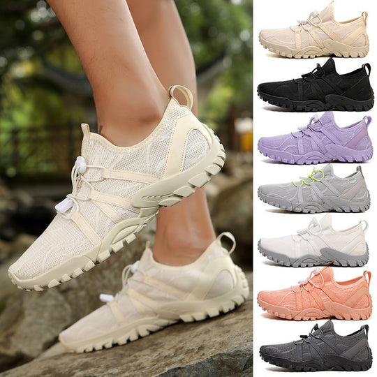 Damen Sportliche Aqua-Laufschuhe mit atmungsaktivem Obermaterial und flexiblem Schnellschnürsystem EB