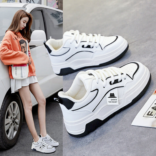 Damen sportliche Chunky Sneakers mit rutschfester Sohle und atmungsaktiver Struktur EB