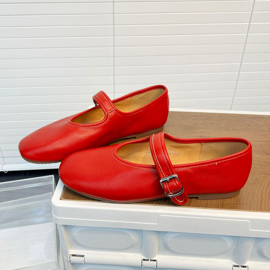 Damen Elegante Ballerinas mit modischem Riemen und komfortabler Innensohle EB