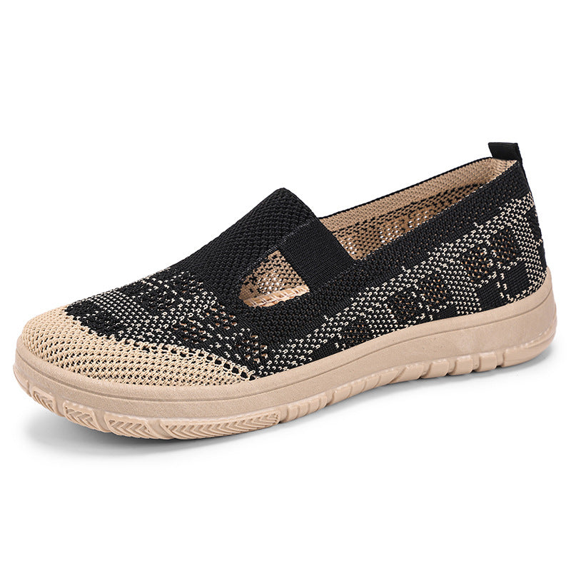 Damen Atmungsaktive Slip-On Freizeitschuhe mit elastischem Obermaterial EB