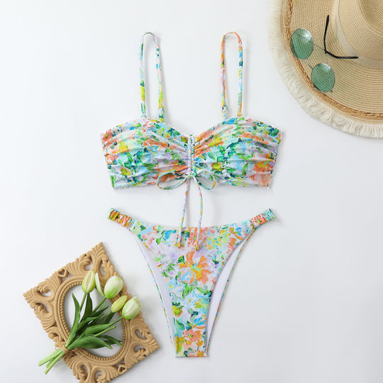 Damen Bandeau-Bikini mit raffinierten Rüschendetails EB