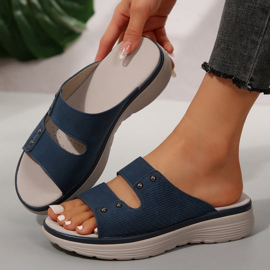 Damen Komfortable Riemchensandalen mit modischen Details EB