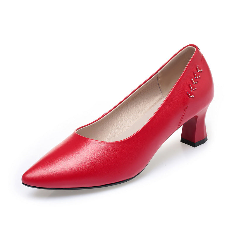 Damen Elegante Pumps mit funkelndem Strassbesatz und komfortablem Blockabsatz EB