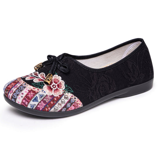 Damen Handbestickte Ballerinas EB