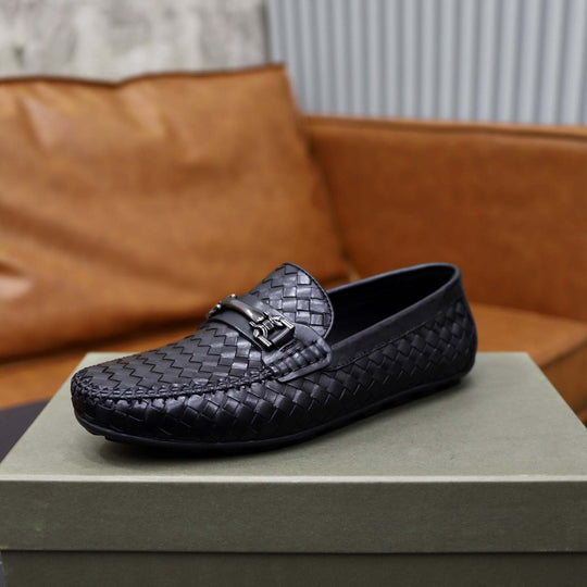 Damen Mokassins aus geflochtenem Leder EB