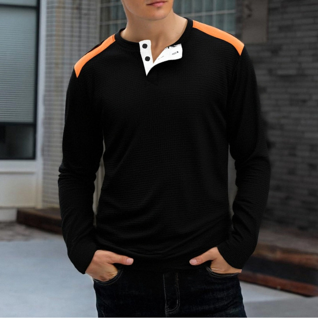 Herren Langarmshirt mit einzigartigem Strukturdesign EB
