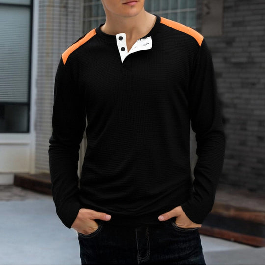 Herren Langarmshirt mit einzigartigem Strukturdesign EB
