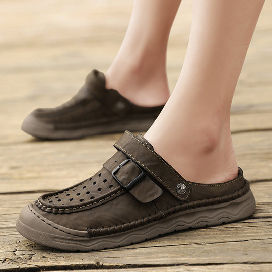 Damen Komfortable Clogs mit verstellbarem Riemen und atmungsaktiver Obermaterialstruktur EB