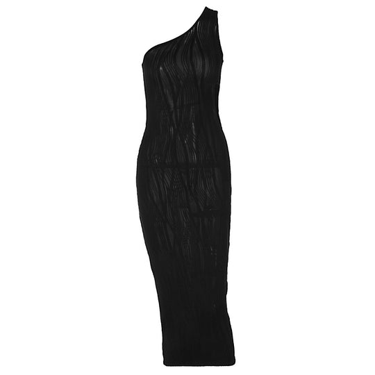 Damen Maxikleid mit asymmetrischem Schnitt und modischen Cut-Outs EB