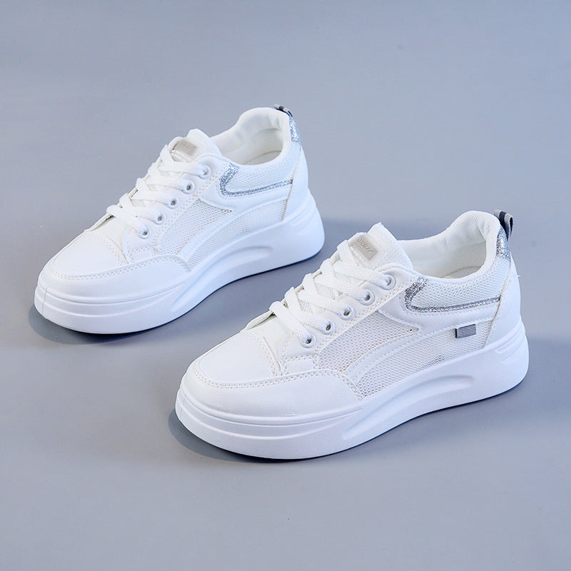 Damen sportliche Sneakers mit atmungsaktiver Mesh-Oberfläche und modischem Design EB