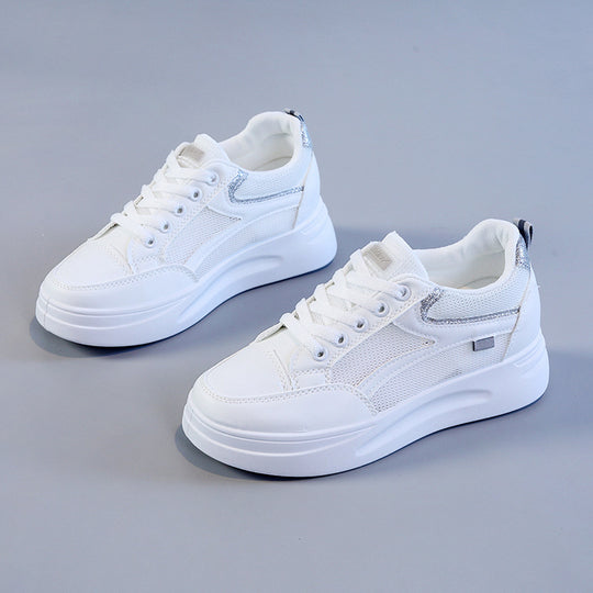 Damen sportliche Sneakers mit atmungsaktiver Mesh-Oberfläche und modischem Design EB