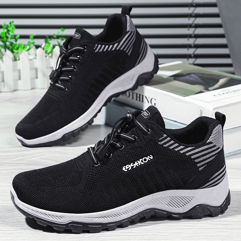 Herren nan flexible Mesh-Trailrunner mit stoßdämpfender EVA-Zwischensohle, Schnellzug-Schnürung und griffiger Outdoor-Profilsohle EB