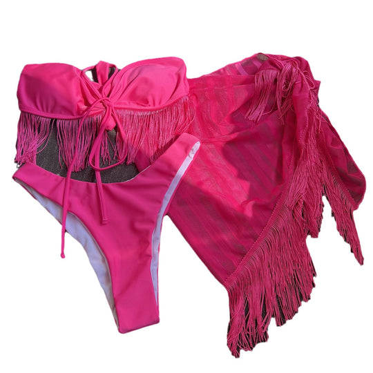 Damen Fransen-Bikini-Set EB
