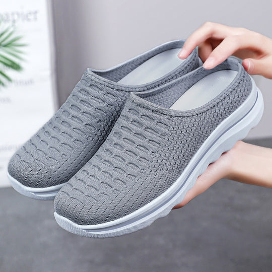 Damen slip-on Freizeitschuhe mit atmungsaktivem Strick-Obermaterial EB