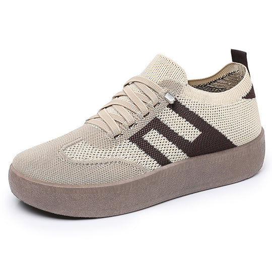 Damen Bequeme und luftige Sneaker mit Plattformsohle EB