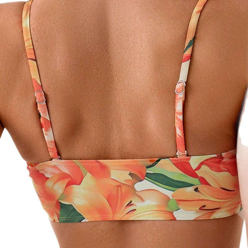 Damen Hochtailliertes Bikini-Set mit verspieltem Knotendesign EB