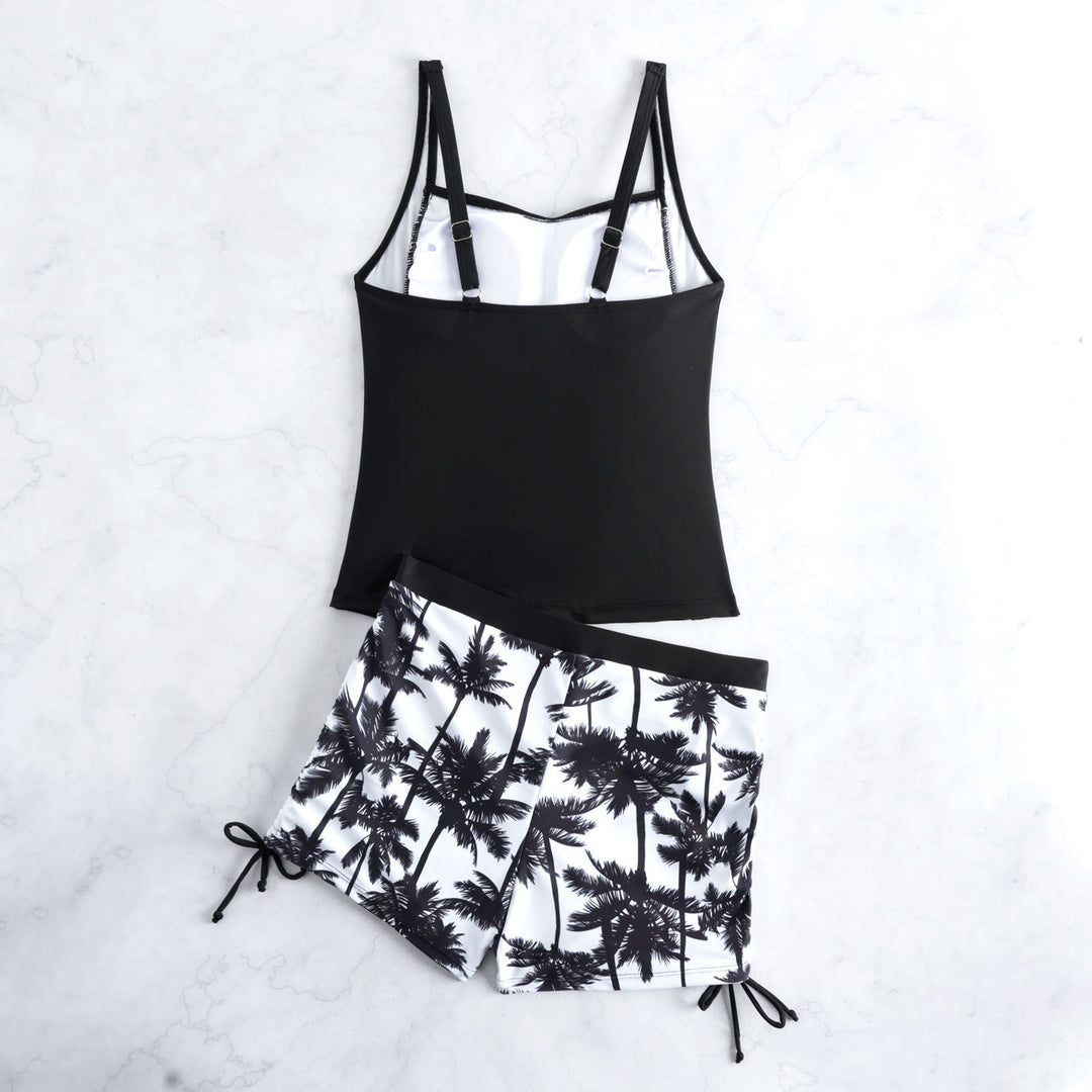 Damen Badeanzug mit trendiger Raffung und modischen Shorts EB