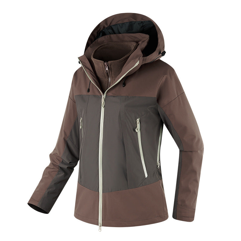 Damen Multikomfort Softshelljacke mit herausnehmbarem Fleece-Inlay und verstellbarer Kapuze EB