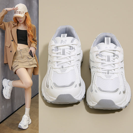 Damen Sportliche Freizeitschuhe mit atmungsaktiver Mesh-Oberfläche und stoßdämpfender Laufsohle EB