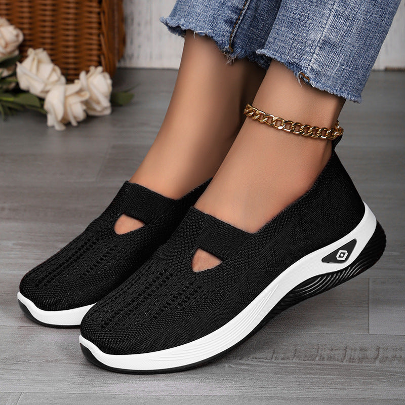 Damen Atmungsaktive Slip-On Freizeitschuhe mit offenem Schnitt EB