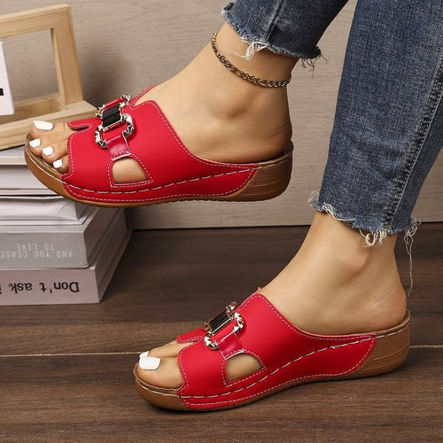 Damen Komfortable Pantoletten mit modischem Design EB