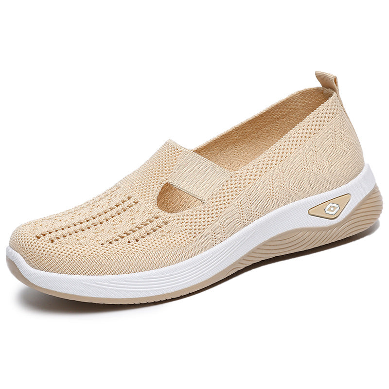 Damen nan leichte gestrickte Slipper mit orthopädischer Komfortsohle EB