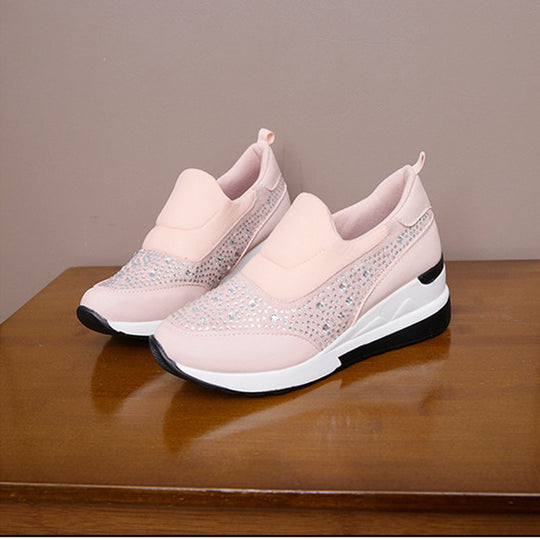 Damen Sportliche Sneakers mit funkelnden Strassdetails EB