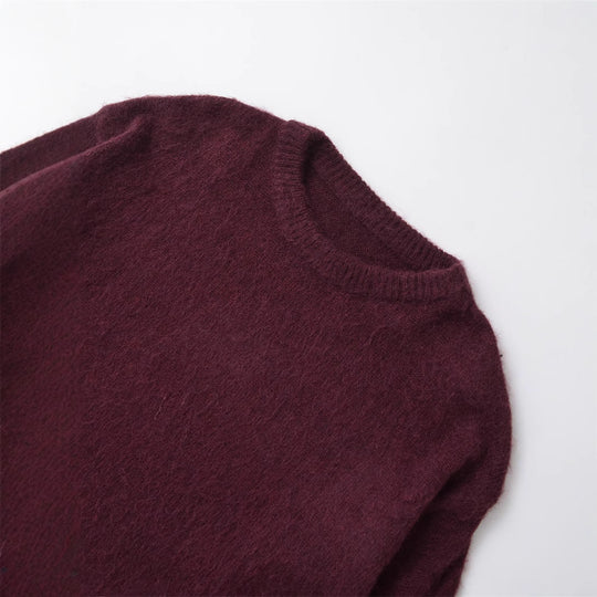 Damen Grobstrickpullover mit lässigem Schnitt und weitem Rundhalsausschnitt EB