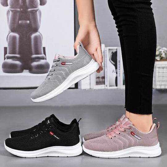 Damen Atmungsaktive Laufschuhe mit flexibler Sohle und enganliegendem Mesh-Obermaterial EB