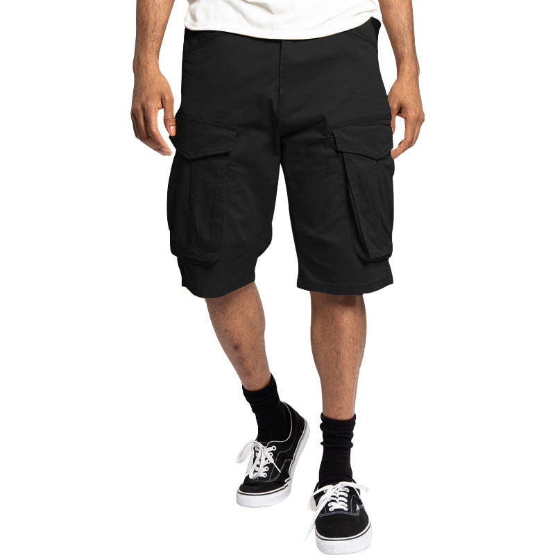 Herren nan robuste Cargoshorts mit großen Klappentaschen und lockerer Passform EB