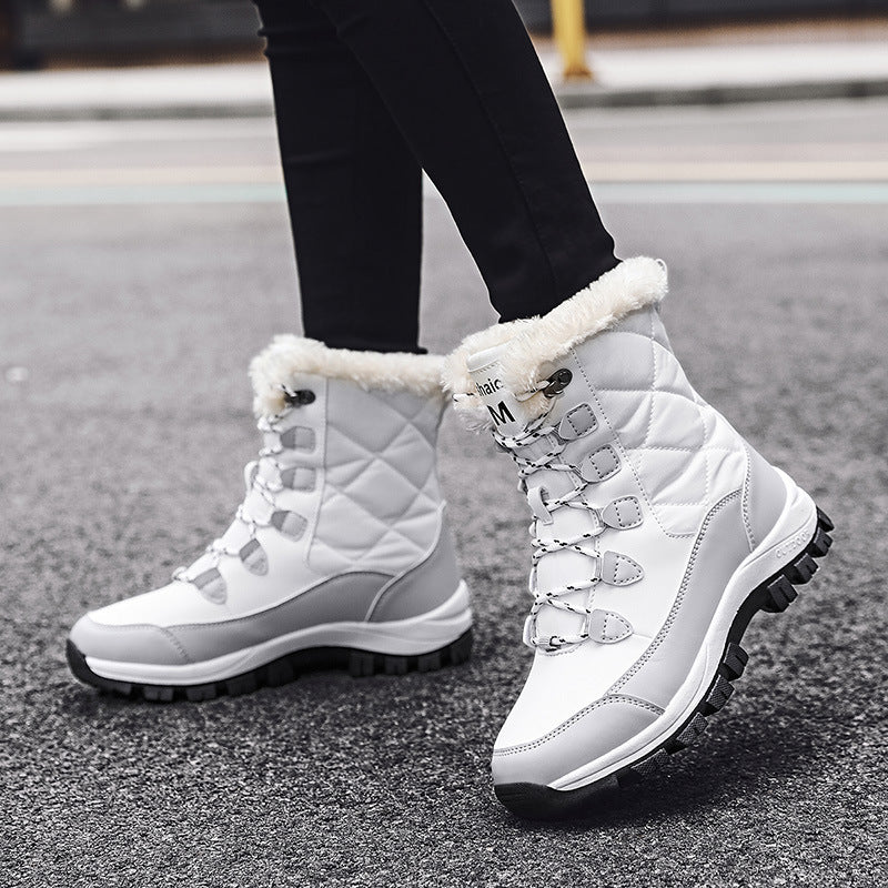 Damen isolierte Winterstiefel mit rutschfester Sohle und warmem Innenfutter EB