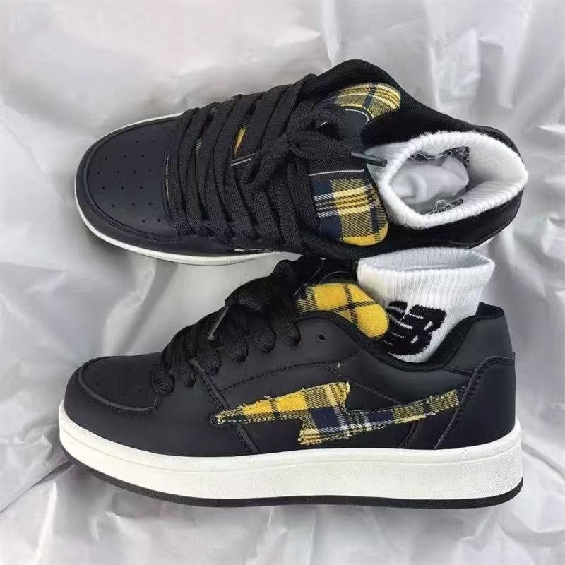 Damen Sneakers im modernen Karo-Design mit bequemer Dämpfung EB
