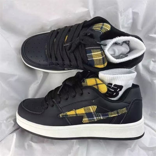 Damen Sneakers im modernen Karo-Design mit bequemer Dämpfung EB