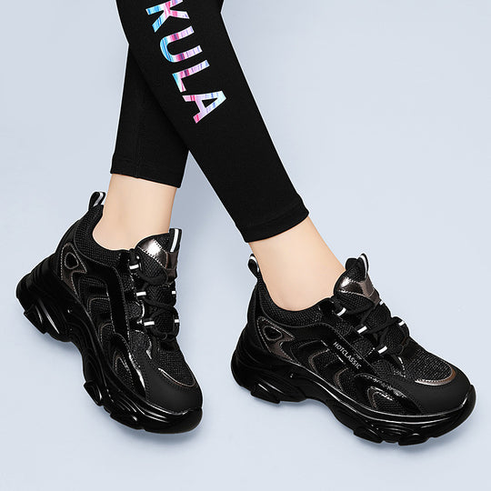 Damen Sportliche Sneakers mit atmungsaktiver Struktur und stoßdämpfender Sohle EB