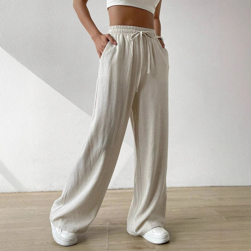 Damen entspannte Leinenhose EB