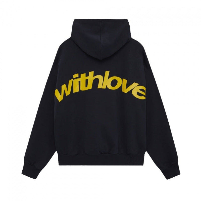 Unisex nan Oversized Kapuzenpullover mit großem Rückenprint und weichem Fleece Innen EB