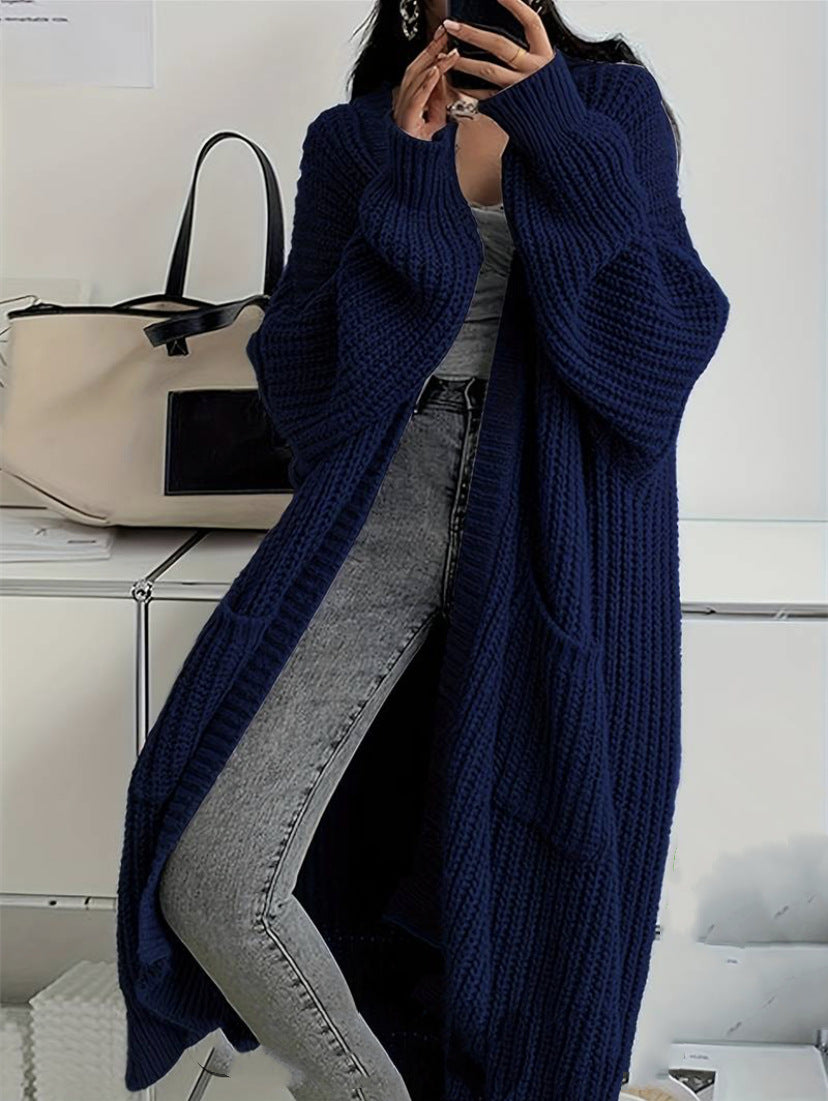 Damen Strickmantel im Oversized-Stil EB
