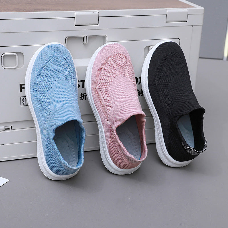Damen Sportliche Slip-On Sneakers mit atmungsaktivem Obermaterial und weichem Fußbett EB