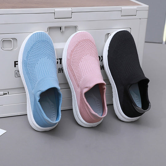 Damen Sportliche Slip-On Sneakers mit atmungsaktivem Obermaterial und weichem Fußbett EB