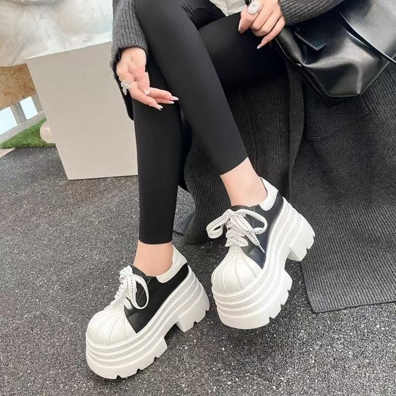 Damen Modische Chunky Sneakers mit robuster Plateau-Sohle EB