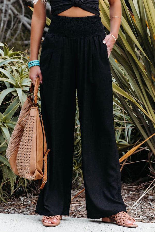 Damen weiter Sommerhose mit elastischem Bund EB