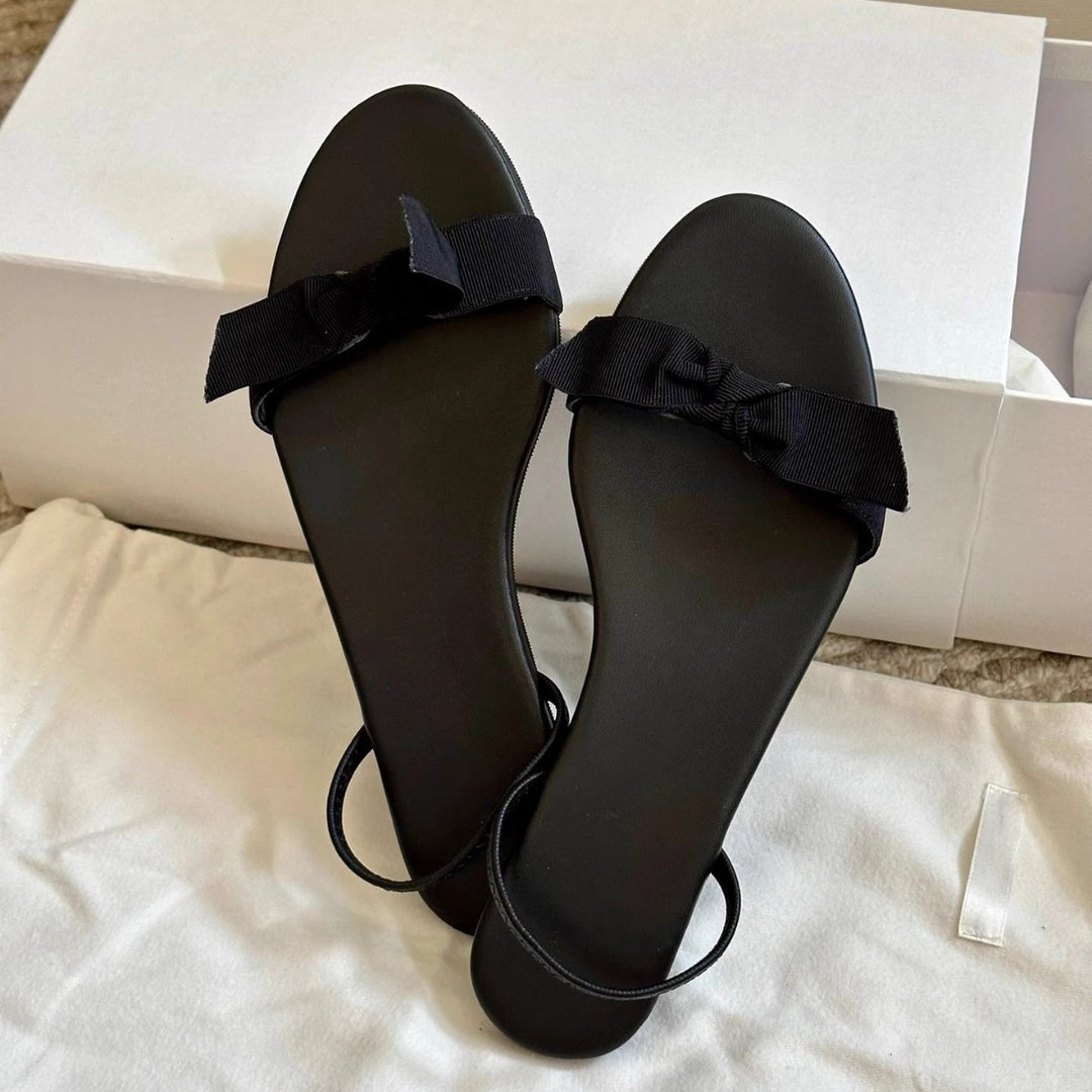 Damen elegante Flip-Flops mit raffiniertem Schleifenakzent EB