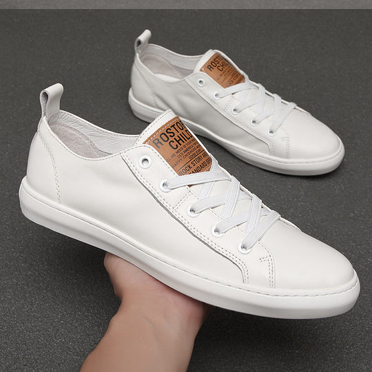 Damen elegante und bequeme Leder Sneakers mit atmungsaktivem Innenfutter EB