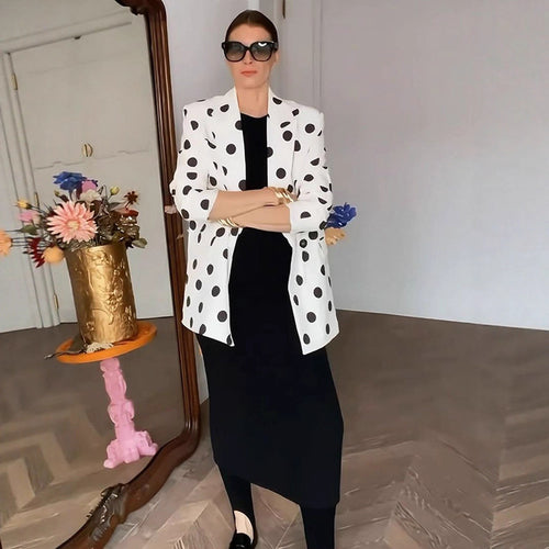Damen modischer Blazer mit Punkten EB