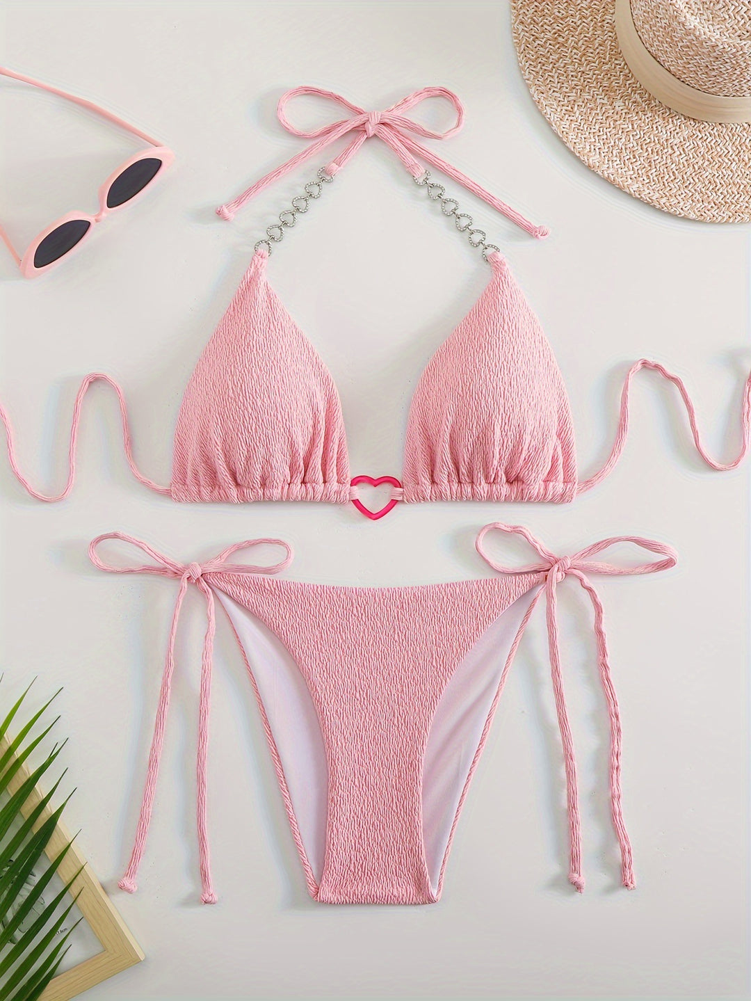 Damen Triangel-Bikini mit raffinierten Kettenakzenten EB